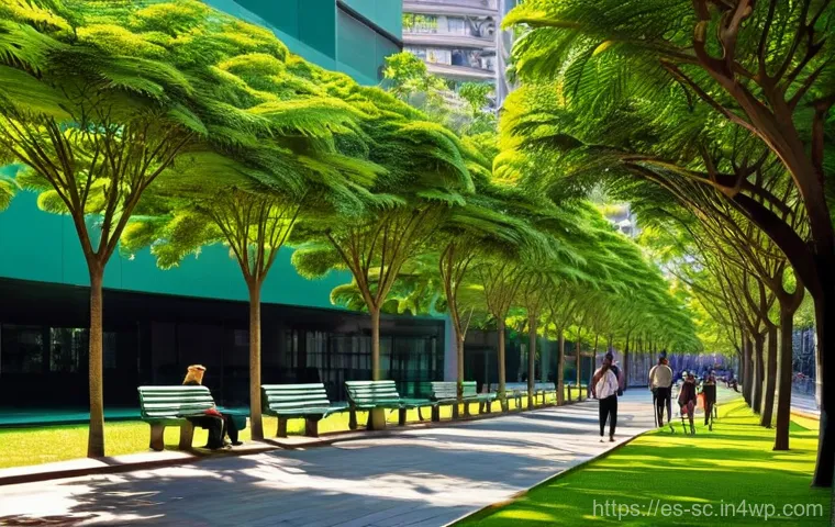 생태통로가 지역사회에 미치는 긍정적 효과 - **Prompt 1: Urban Green Arteries - A Lively Ecological Corridor**
    "A vibrant, high-definition pa...